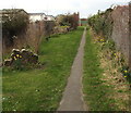 Path to a railway footbridge, Pensarn, Abergele