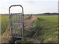 Gated footpath between Inglenook Farm and Nursery Plantation