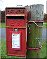 Close up, Elizabeth II postbox on Moor Lane, Scarborough