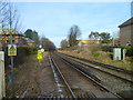 The railway going north towards Littlehaven station