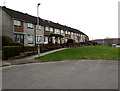 Don Close houses beyond the end of the road,  Bettws, Newport