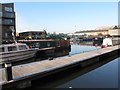 Baltimore, narrowboat in Brentford Lock basin