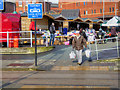 Crossing the Tramway at Rochdale Market