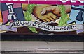 Mural on front wall of 51a The Tything, Worcester