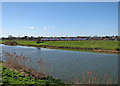 TL5786 : Littleport: river and railway by John Sutton