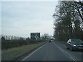 A44 nears the A4095 roundabout