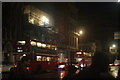 View of two Routemaster buses on Eastcheap