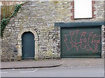 ST5874 : Doors in wall, Redland by Derek Harper