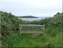SH3693 : Bench beside the Coastal Path by Eirian Evans