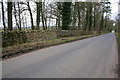 Dry stone wall beside Akeman Street at Square Firs Plantation