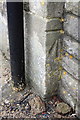 Benchmark on porch of Long Hanborough Methodist Church