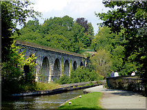 SJ2837 : Aqueduct and viaduct near Chirk, Shropshire by Roger  D Kidd