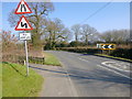 Looking across end of footpath on Horley Road