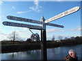 SO8453 : Signpost at Diglis, Worcester by David Hillas