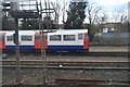 Train approaching Harrow & Wealdstone Station