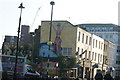 View of a mural on the end of the parade of shops on Lower Marsh from Baylis Road