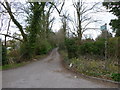 Footpath goes north from Langley Walk