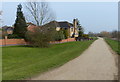 Houses and path next to the River Trent