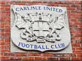 Carlisle United badge in stone