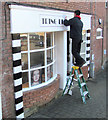 Preparing the Shop Front: Tring Beauty Box, Dolphin Square Car Park, Tring