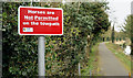 No horses sign, Lagan towpath, Hilden (March 2016)