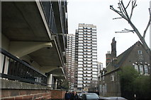 TQ3480 : View of Hatton House from Wellclose Square by Robert Lamb