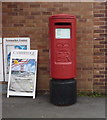 Elizabeth II postbox outside New Cheveley Store