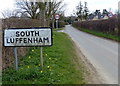 Village sign along North Luffenham Road