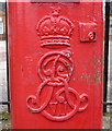 Cypher, Edward VII postbox outside the former Newmarket Railway Station