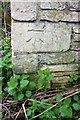 Benchmark on wall at Stonehouse Farm