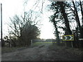 Path and field entrance on Chinnor Road