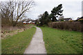 Opencast Way alongside Bottesford Beck at Redwood Court