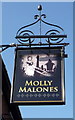 Sign for Molly Malones, Hitchin