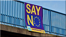 J3775 : EU referendum "NO" poster, Sydenham, Belfast (March 2016) by Albert Bridge