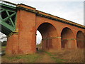 SE7055 : Riverside  footpath  goes  under  railway  viaduct by Martin Dawes