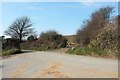 Lane junction near Bury Down