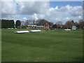 SJ7799 : Monton & Weaste Cricket Club by BatAndBall