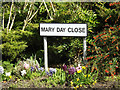 TM1354 : Mary Day Close sign by Geographer