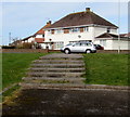 Steps up to Woodland Avenue, Newton