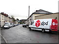 DPD van in Bishop Street, Newport