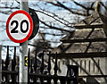 J3374 : 20 mph sign, Exchange Street West, Belfast (March 2016) by Albert Bridge