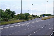 SU8757 : Odd road junction by Mr Ignavy
