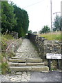 Footpath at Lower Clyde Street off Boggart Lane, Sowerby Bridge