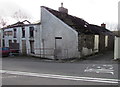 Fire-damaged building, Treharris