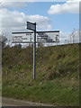 TM1454 : Roadsign on the B1078 Lower Road by Geographer