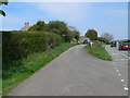 Raised layby/farm entrance at Pont-faen