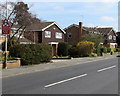 Warning sign - roundabout ahead, Hatherley Lane, Cheltenham