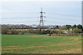 Pylon in arable land, Little Sampford