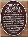 Oval plaque on the Old Grammar School, Bridgnorth