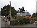 Bus stop outside the church